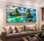QUADRO EM BELA PAISAGEM AO MAR DE NORONHA - Imagem 3