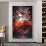 QUADRO ARTE PINTURA A BAILARINA