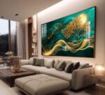 QUADRO ELEGÂNCIA MODERNA EM ILUSTRAÇÃO ABSTRATA - Imagem 2