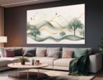 QUADRO EM BELA PAISAGEM EM ARTE ABSTRATA - Imagem 2