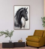 QUADRO UM BELO CAVALO PRETO - Imagem 2