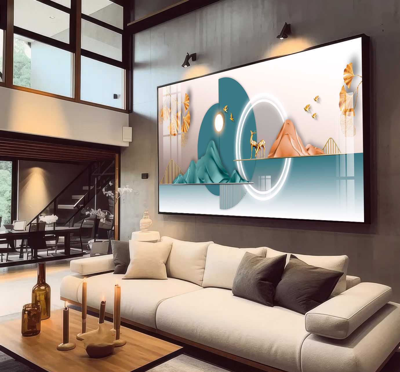 D5 QUADRO EM LINDA ILUSTRAÇÃO ELEGANTE DECOR - Imagem 1