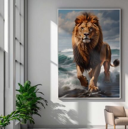 QUADRO O GRANDE LEÃO SOBRE O MAR