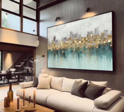 QUADRO UM BELO ABSTRATO EM PINTURA MODERNA