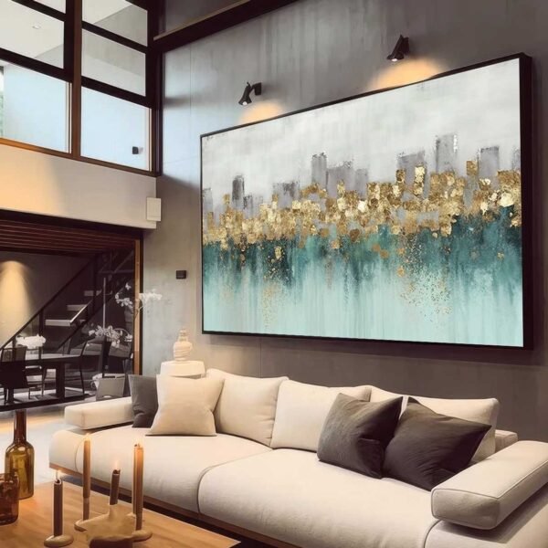 QUADRO UM BELO ABSTRATO EM PINTURA MODERNA