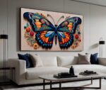 QUADRO UMA BORBOLETA EM ARTE DIGITAL DECOR