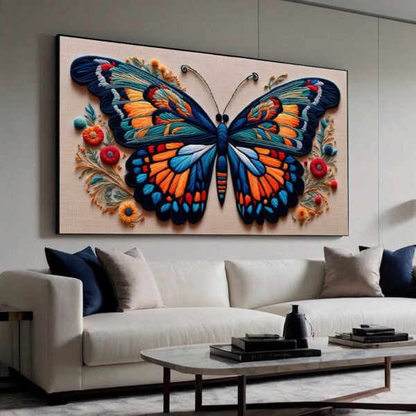 QUADRO UMA BORBOLETA EM ARTE DIGITAL DECOR