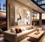 QUADRO UMA ILUSTRAÇÃO MODERNA DE DECORAÇÃO - Imagem 2
