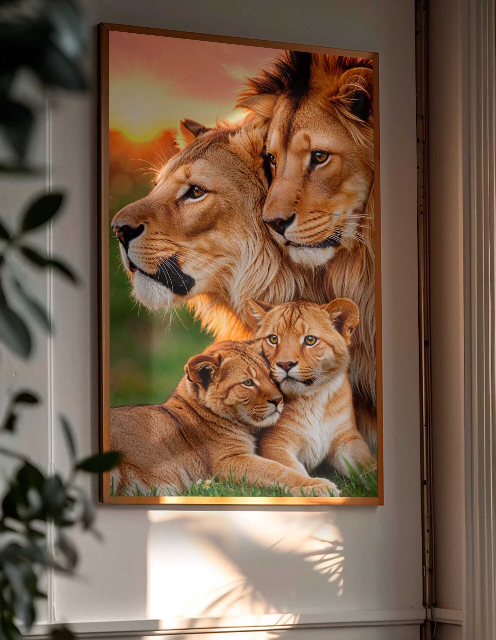 D5 QUADRO VERTICAL A FAMILIA DO REI LEÃO - Imagem 1