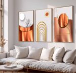 CONJUNTO ABSTRATO PAISAGEM DOURADA - Imagem 2