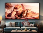 QUADRO UMA LINDA FAMILIA DE LEÕES - Imagem 2