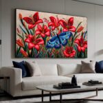 QUADRO BELA ARTE NATUREZA EM VERMELHOS