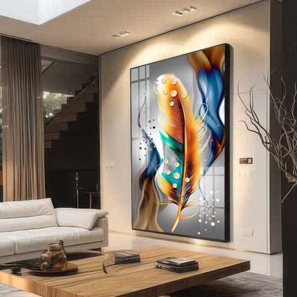 QUADRO BELA ARTE EM PENA DOURADA DECOR
