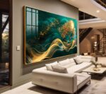 QUADRO ELEGÂNCIA MODERNA EM ILUSTRAÇÃO ABSTRATA