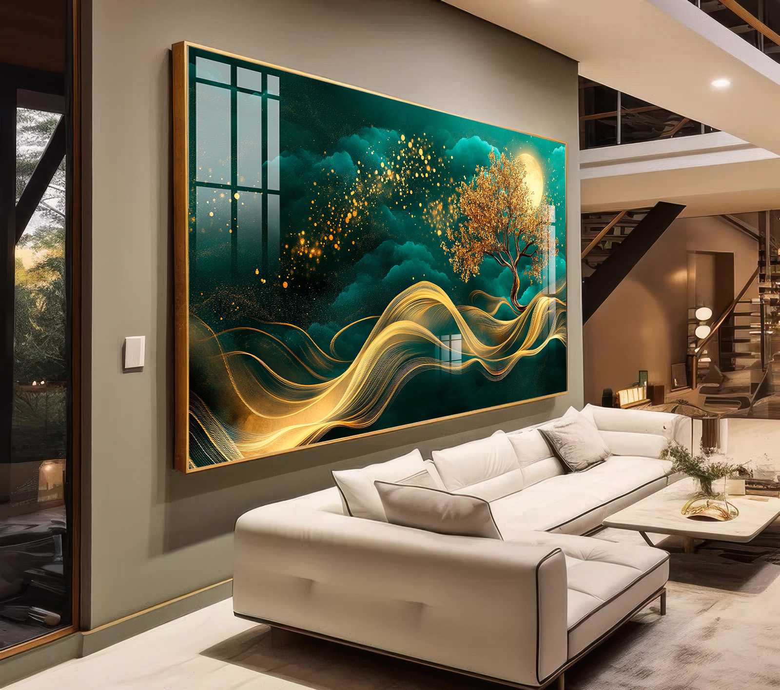 D5 QUADRO ELEGÂNCIA MODERNA EM ILUSTRAÇÃO ABSTRATA - Imagem 1