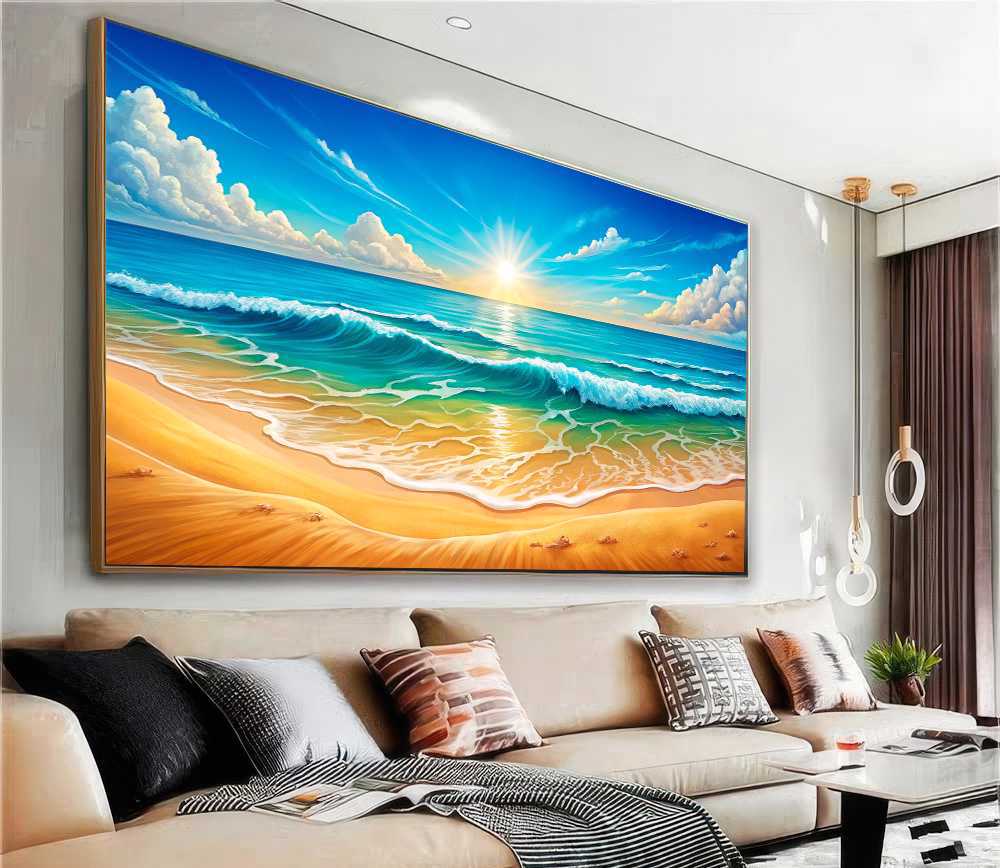 D5 QUADRO EM PAISGEM DE UMA BELA PRAIA - Imagem 1