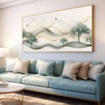 QUADRO EM BELA PAISAGEM EM ARTE ABSTRATA