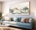 QUADRO EM BELA PAISAGEM EM ARTE ABSTRATA