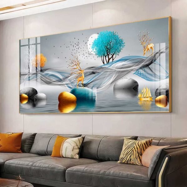 QUADRO EM BELA ARTE DIGITAL ABSTRATA DECOR