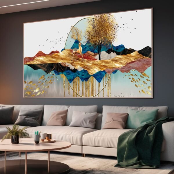 QUADRO ABSTRATO ARTE DECOR 3D