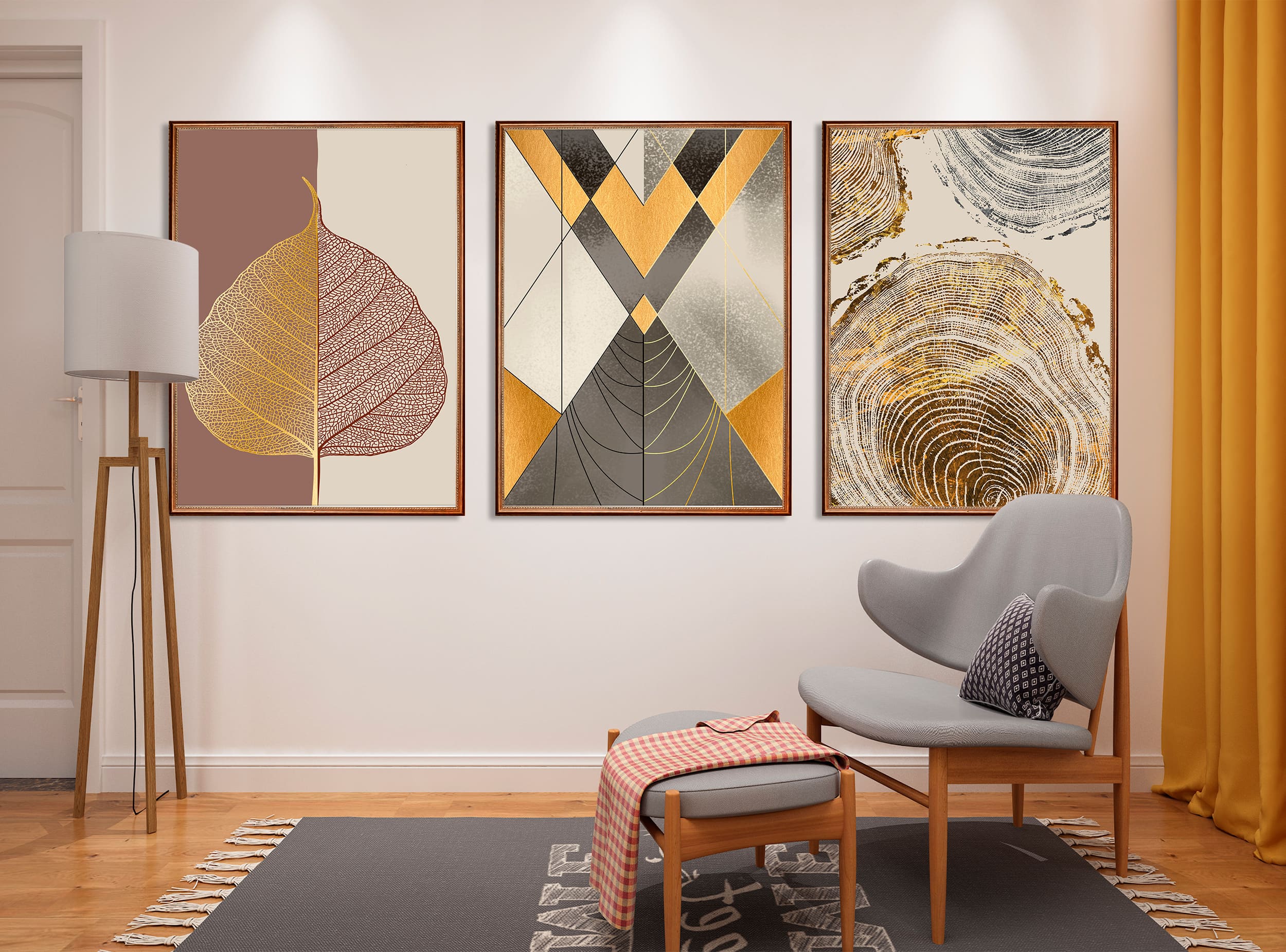 D6 CONJUNTO ABSTRATO DECORADO - Imagem 1