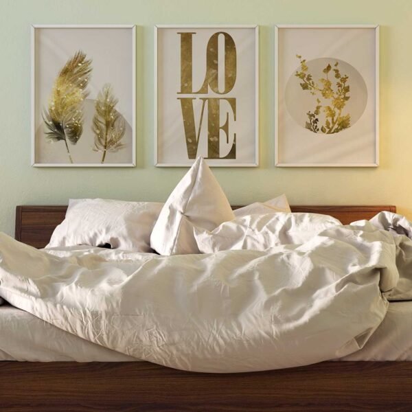 CONJUNTO ILUSTRAÇÃO LOVE FLORAL