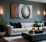 QUADRO ARTE DECOR GEOMETRICO MODERNO - Imagem 3