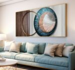 QUADRO ARTE DECOR GEOMETRICO MODERNO - Imagem 2