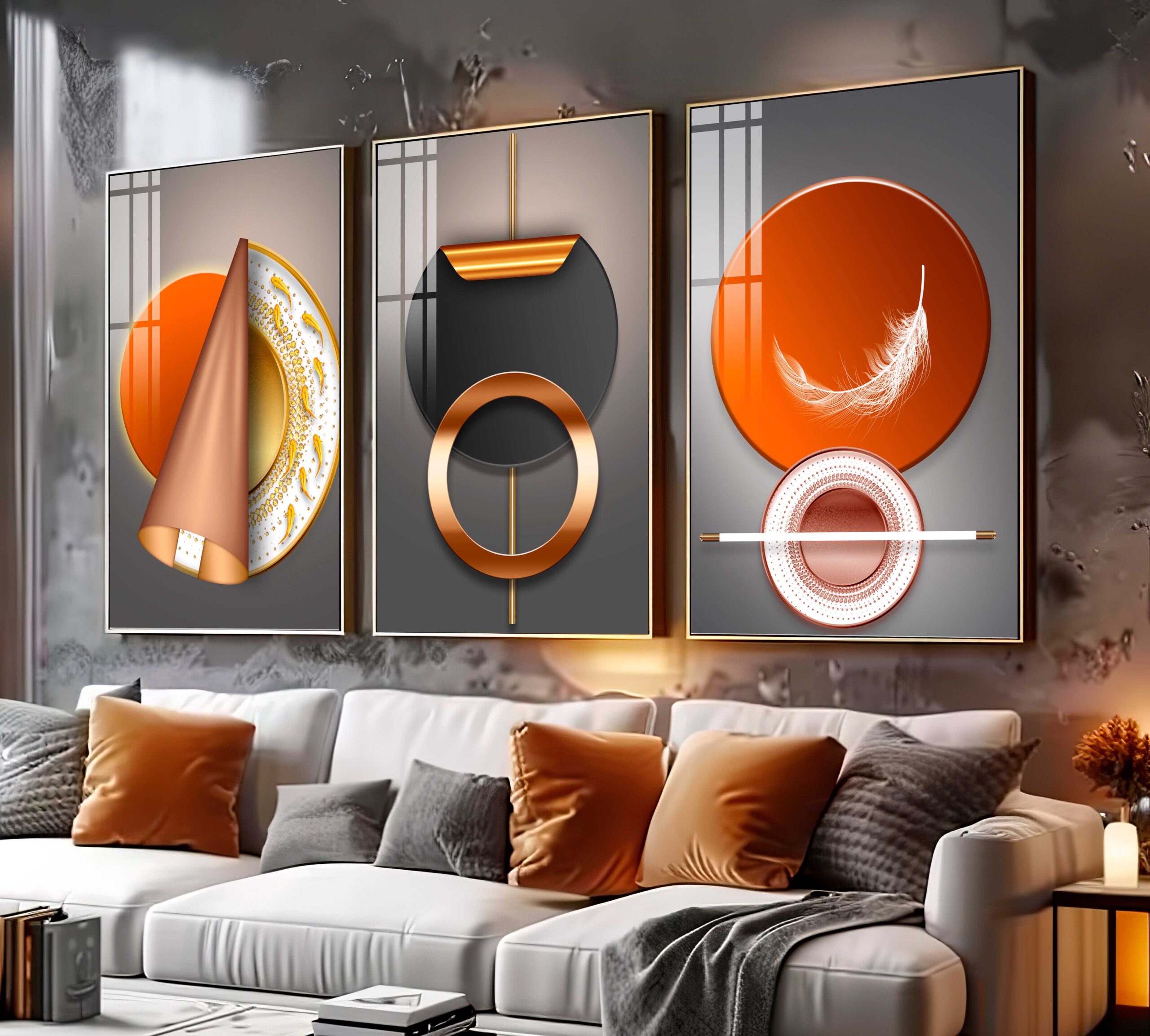 R3 CONJUNTO ILUSTRAÇÃO ARTE LUXO DECOR - Imagem 1
