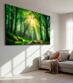 QUADRO EM PAISAGEM DE LINDA FLORESTA - Imagem 5