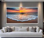 QUADRO EM BELA  PAISAGEM SOBRE O MAR