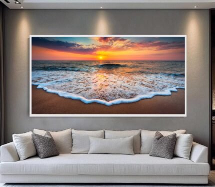 QUADRO EM BELA PAISAGEM SOBRE O MAR