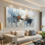 QUADRO EM CLASSICA PINTURA ABSTRATA - Imagem 5