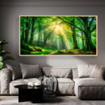 QUADRO EM PAISAGEM DE LINDA FLORESTA