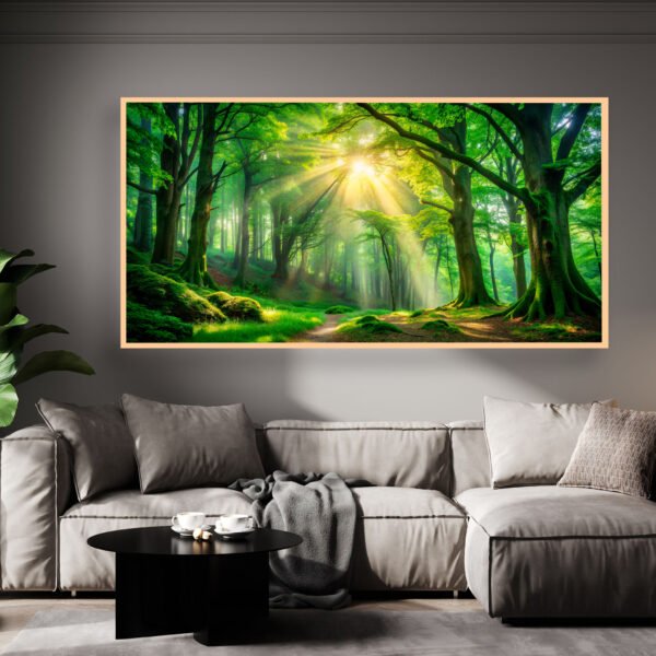 QUADRO EM PAISAGEM DE LINDA FLORESTA