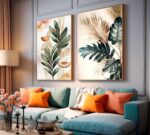 QUADROS EM BELO KIT DE FOLHAS ABSTRATAS - Imagem 5