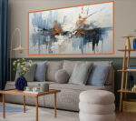 QUADRO EM CLASSICA PINTURA ABSTRATA - Imagem 4