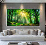 QUADRO EM PAISAGEM DE LINDA FLORESTA - Imagem 4