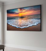 QUADRO EM BELA  PAISAGEM SOBRE O MAR - Imagem 4