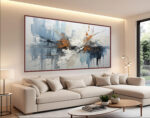 QUADRO EM CLASSICA PINTURA ABSTRATA - Imagem 3