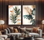 QUADROS EM BELO KIT DE FOLHAS ABSTRATAS - Imagem 3