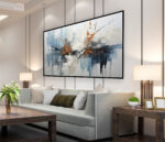 QUADRO EM CLASSICA PINTURA ABSTRATA - Imagem 2