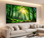 QUADRO EM PAISAGEM DE LINDA FLORESTA - Imagem 2