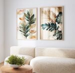 QUADROS EM BELO KIT DE FOLHAS ABSTRATAS - Imagem 2