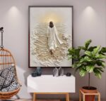 QUADRO ARTE ABSTRATA DE JESUS CAMINHANDO - Imagem 5