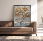 QUADRO COM ÁRVORE VERTICAL  EM ARTE MODERNA - Imagem 5