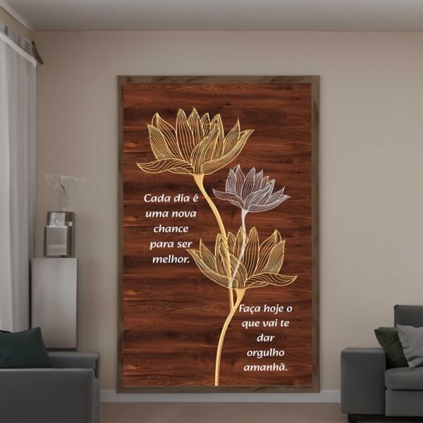 QUADRO BELA ARTE COM FRASE DE MOTIVAÇÃO