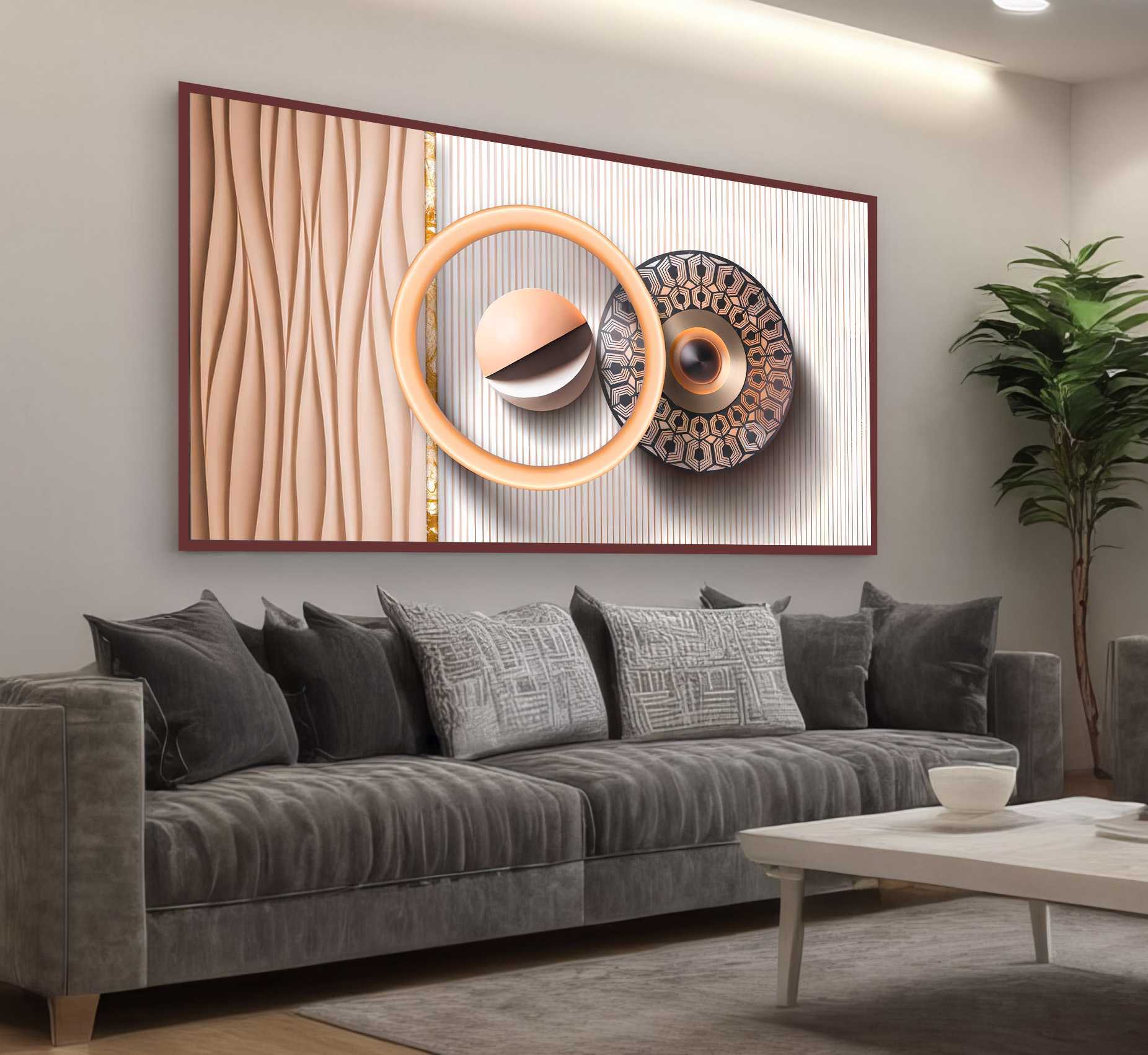 D2 QUADRO ARTE LUXURIA MODERNA DECOR - Imagem 1