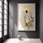 QUADRO ARTE ABSTRATA DE JESUS CAMINHANDO - Imagem 4