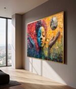 QUADRO EM ARTE DE PINTURA ABSTRATA MODERNA - Imagem 5